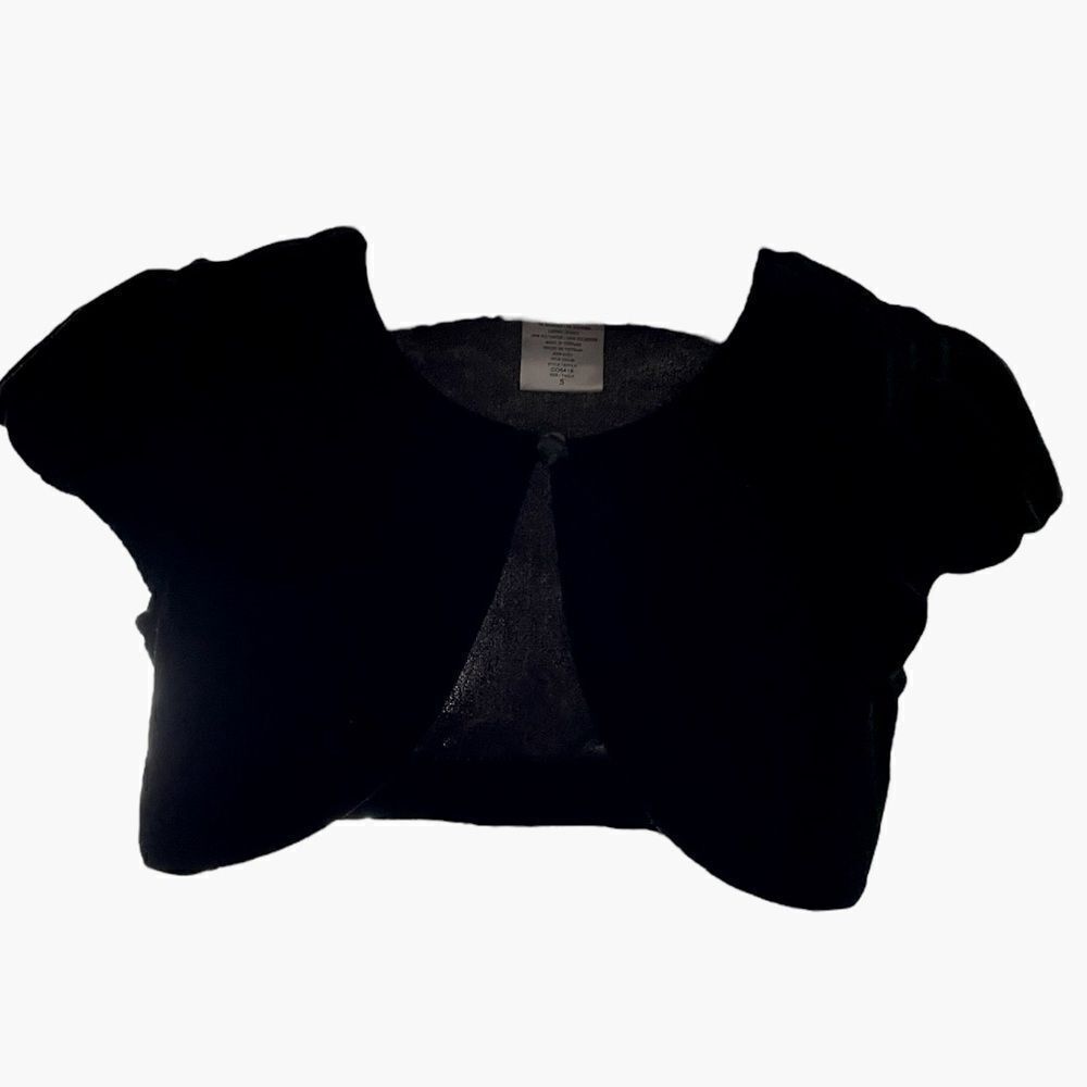 5T Girls Black Velvet Vest l EUC